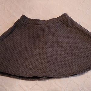 Grey quilted flare mini